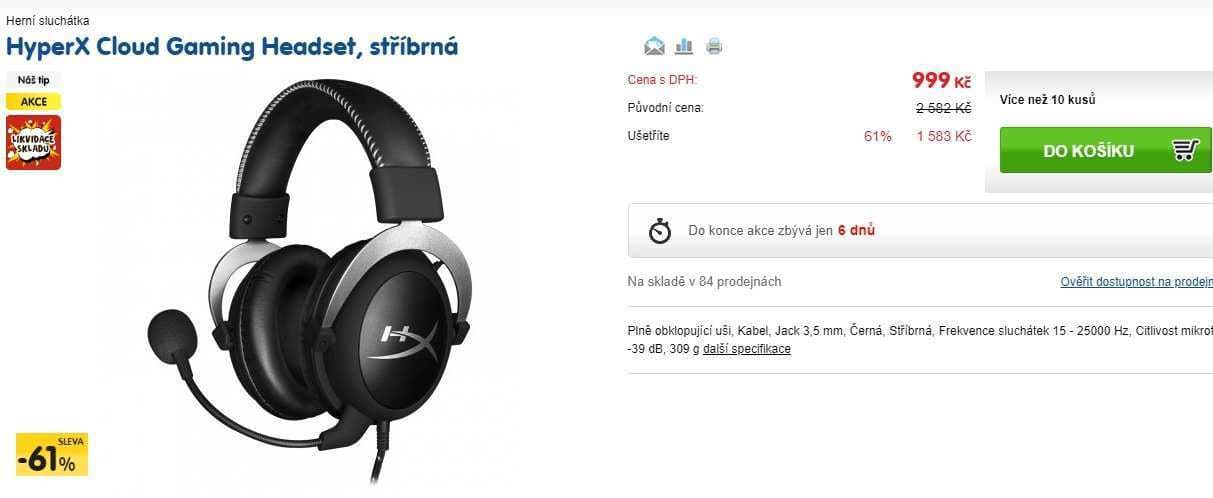 Herní sluchátka HyperX Cloud 