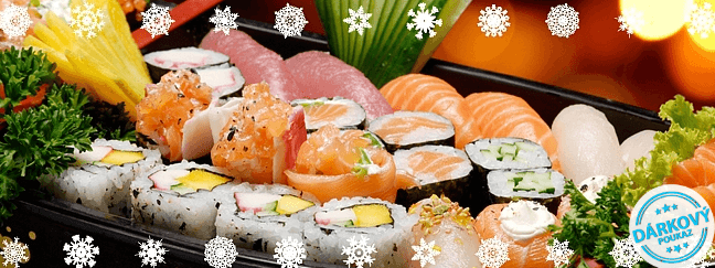 Vánoční SUSHI kupón na slevu 50% 