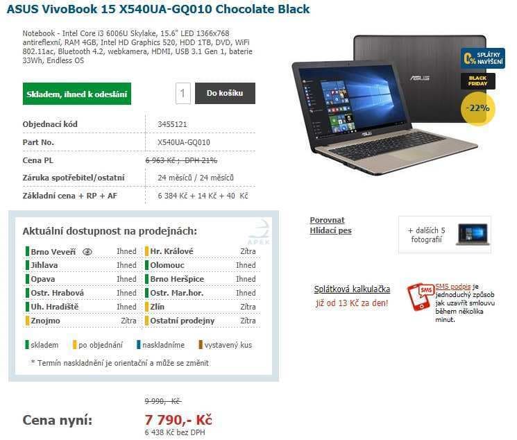 Asus, i3, 2GHz, 4GB RAM, 15,6"