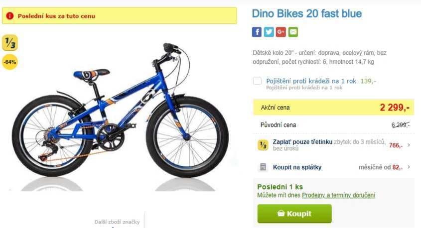 Dětské kolo Dino bikes Aurelia 20" 
