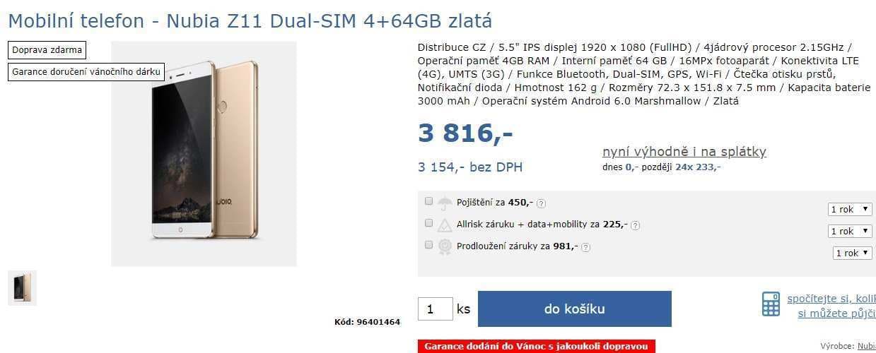 Nubia, 4x 2,15GHz, 4GB RAM, 5,5", LTE