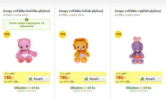 Zoopy zvířátka 24 cm - světlo, zvuk