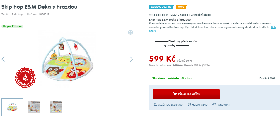 Deka s hrazdou Skip hop E&M 