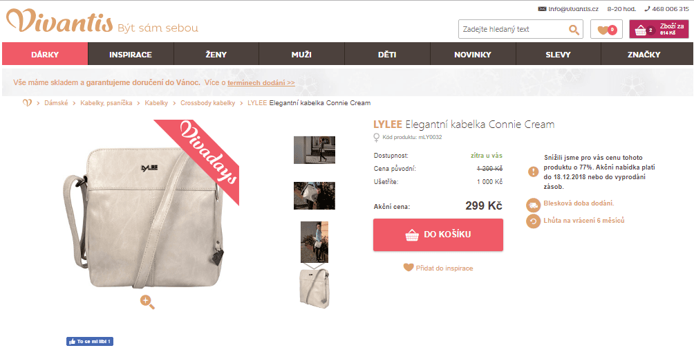 Dámská kabelka Lylee Connie Cream