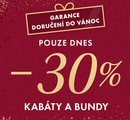 Sleva 30% na bundy a kabáty