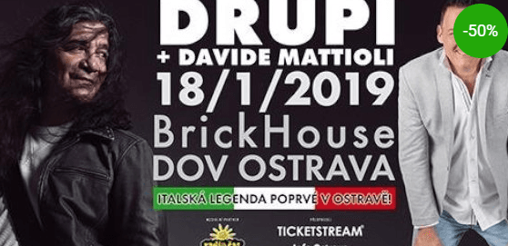 2 lístky na DRUPI & DAVIDE MATTIOLI 