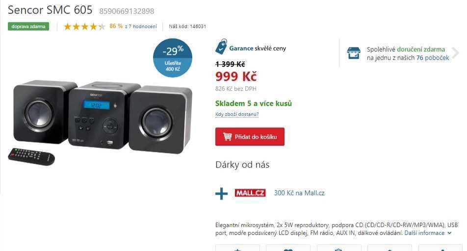 Mikrosystém s CD Sencor SMC 605 