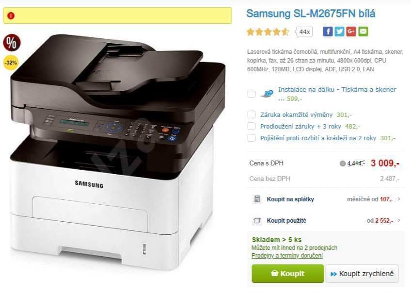 Laserová ČB multifunkce Samsung