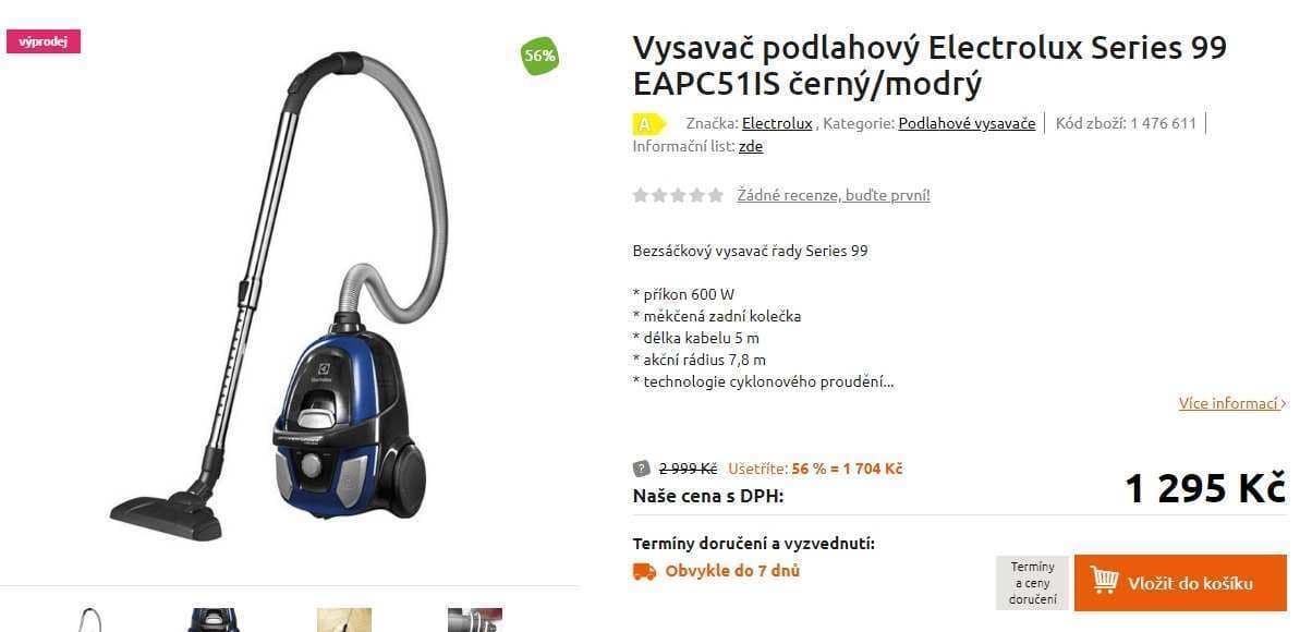 bezsáčkový vysavač ELECTROLUX
