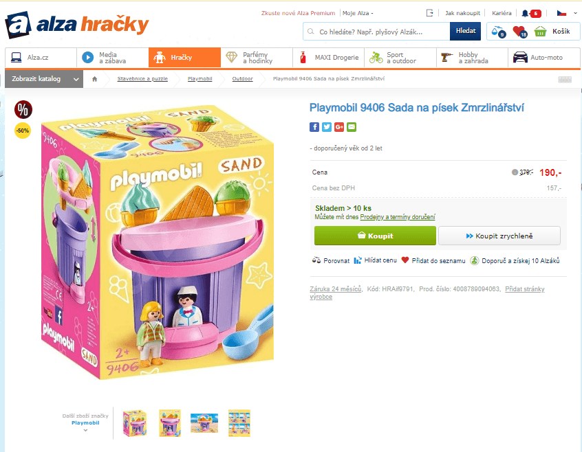 Sada na písek Zmrzlinářství Playmobil