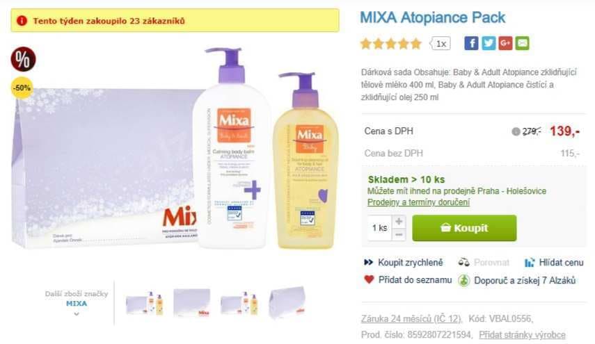 Dárková sada MIXA Atopiance Pack 