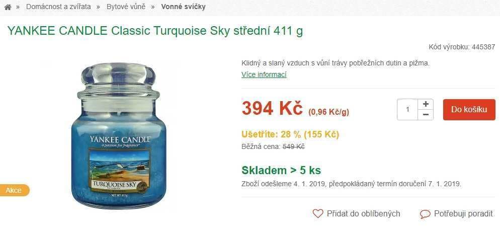 Yankee Candle Turquoise Sky 411 gr