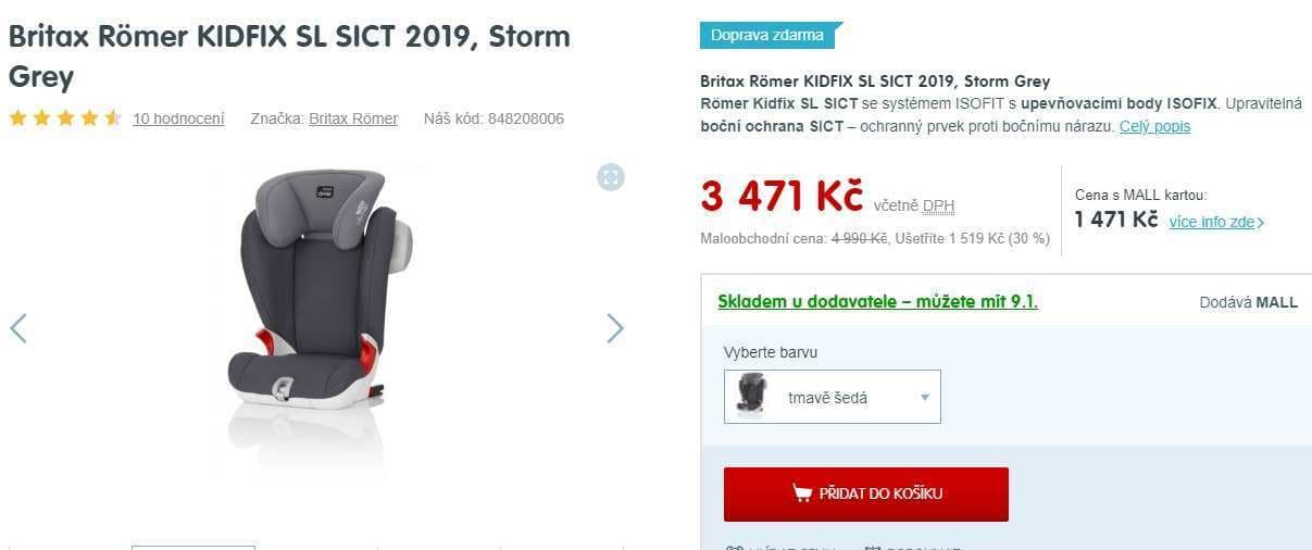 Britax Römer KIDFIX, 2019, 15-36kg
