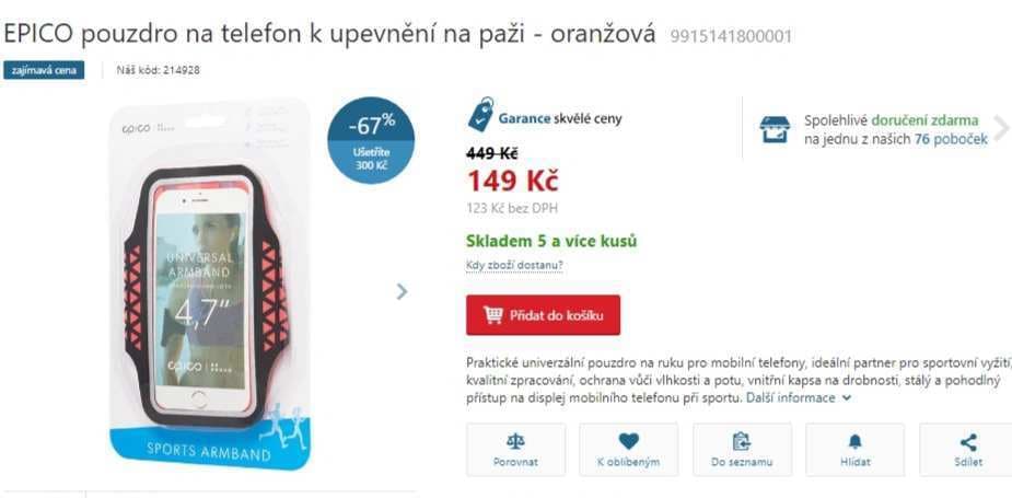 Pouzdro na paži pro mobily EPICO