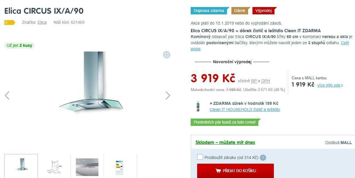 Komínová digestoř Elica CIRCUS