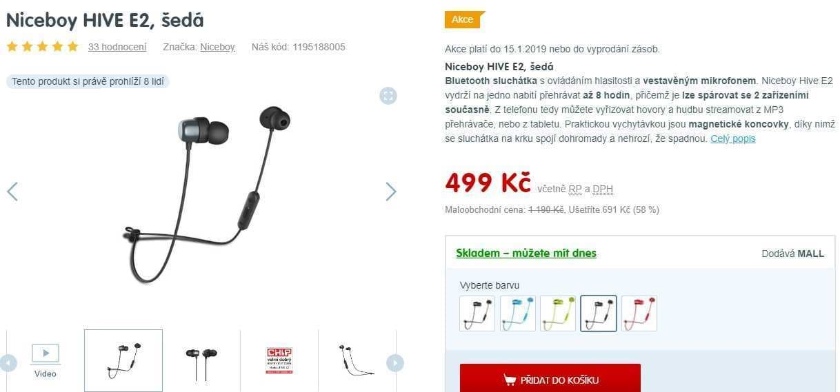 Bezdrátová sluchátka Niceboy HIVE E2