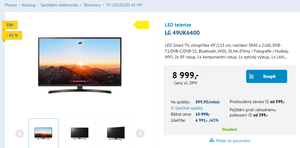 LED UHD TV, Smart, 123 cm, LG