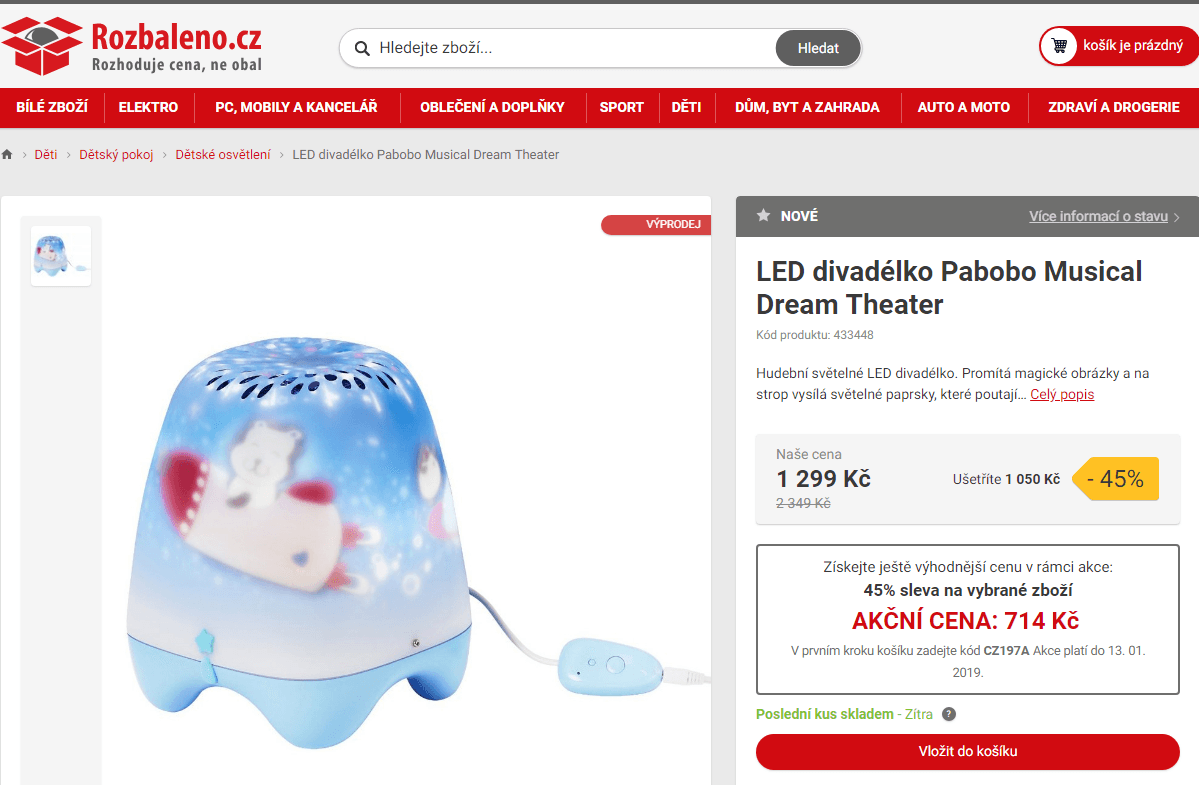 Hudební světelné LED divadélko Pabobo