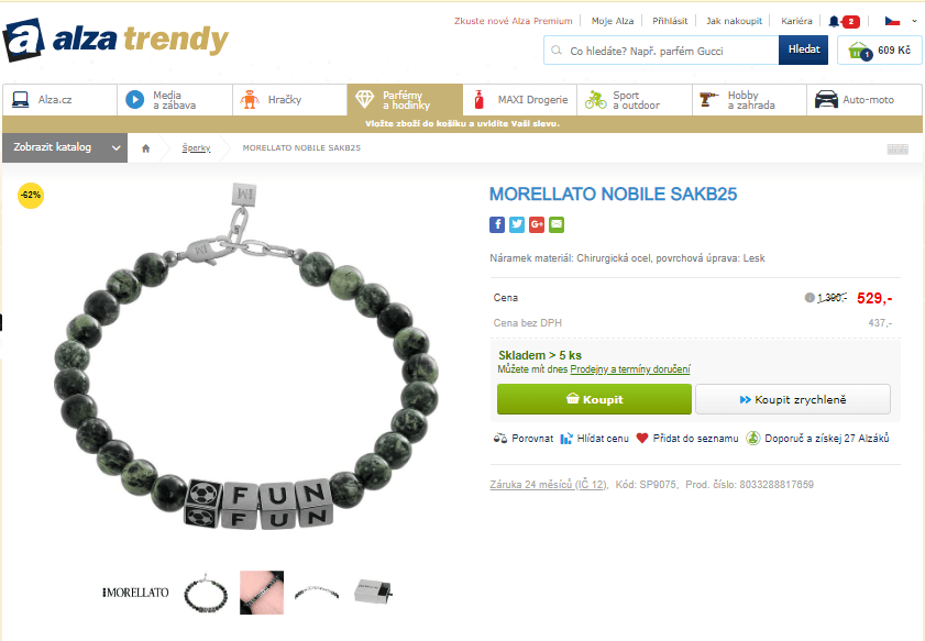 Pánský náramek Morellato Nobile SAKB25