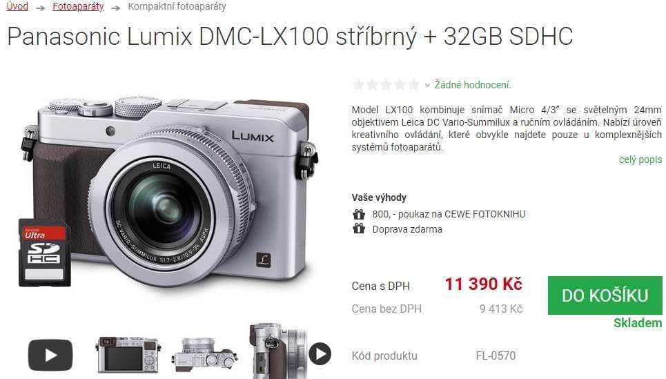 Panasonic Lumix, 12,8Mpx, stabilizace