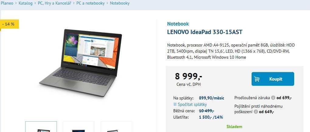 Lenovo, 2,6GHz, 8GB RAM, 2TB HDD