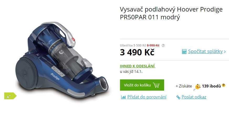 Bezsáčkový vysavač Hoover Prodige