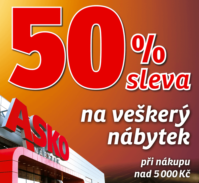 Asko - sleva 50% na nábytek