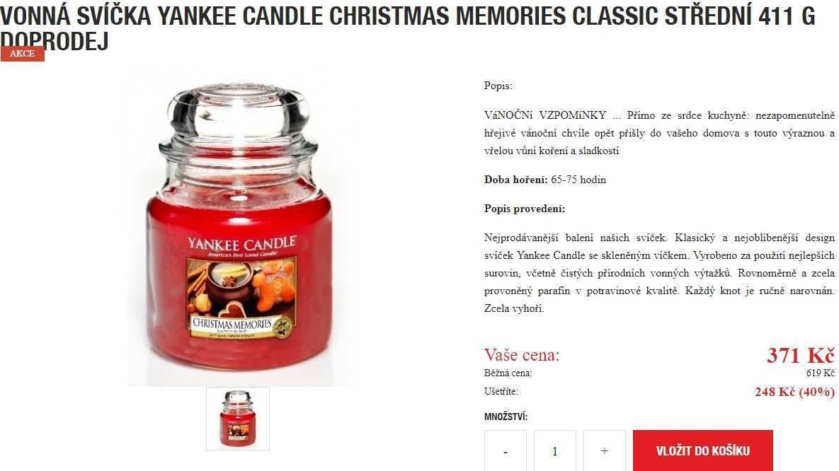 Yankee Candle Christmas Memories 411 gr