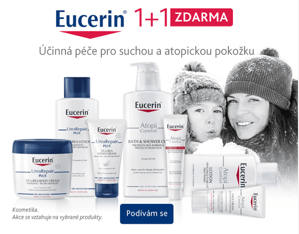 Akce 1+1 na kosmetiku Eucerin Dry Skin