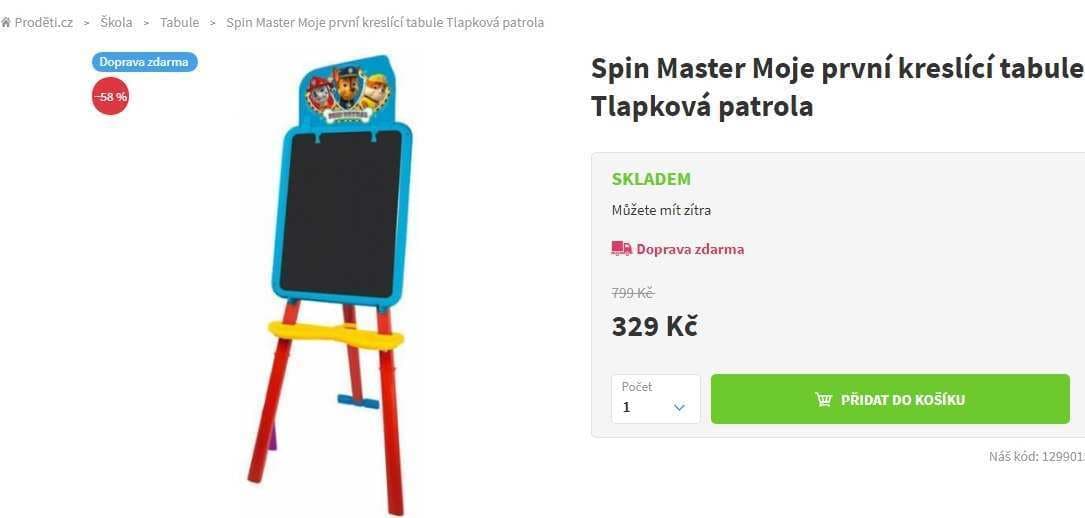 Oboustranná dětská tabule, křída, fixy
