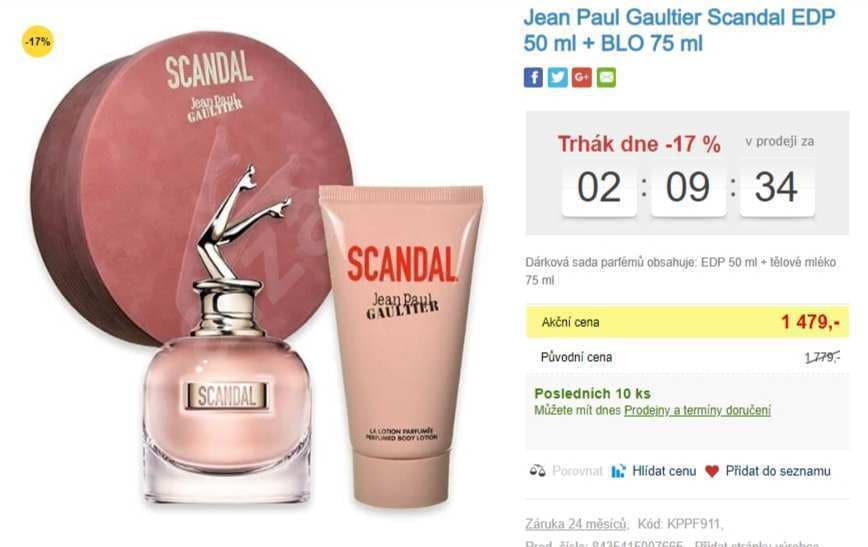 Jean Paul Gaultier Scandal dárková sada