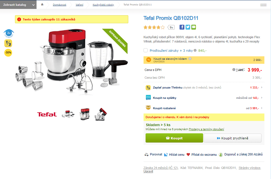 Kuchyňský robot Tefal Promix