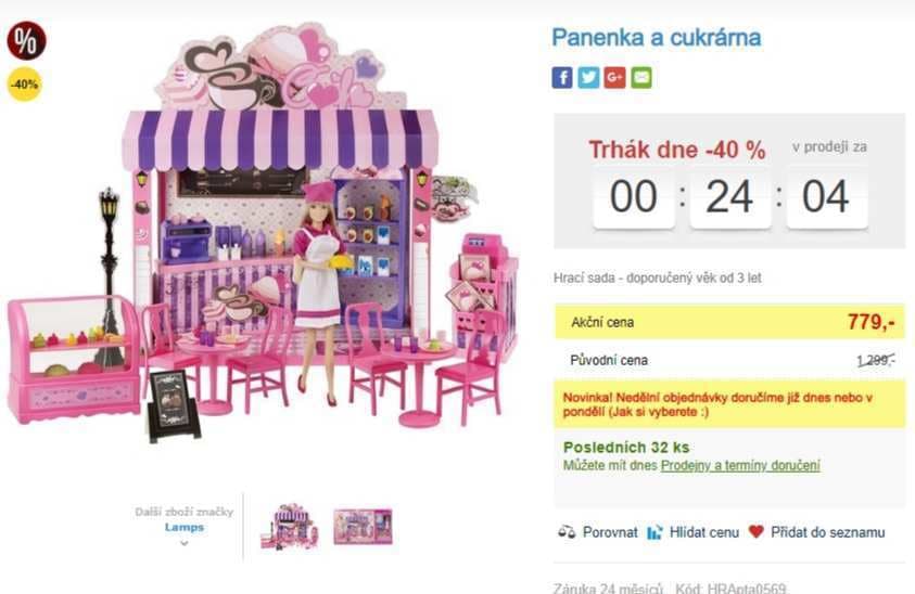 Hrací sada Panenka a cukrárna