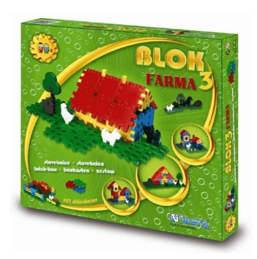 Stavebnice Blok 3 farma, 197 dílků