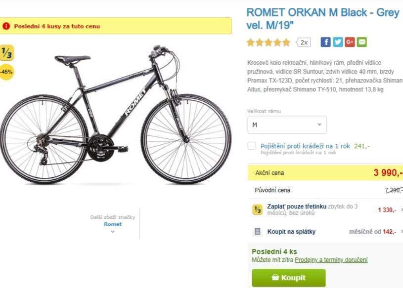 Pánské krosové kolo Romet, 19", 28" kola