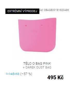 Růžové tělo kabelky oBag