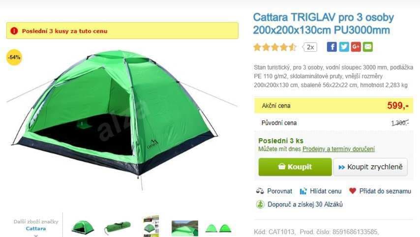 Stan pro 3 osoby, Cattara Triglav