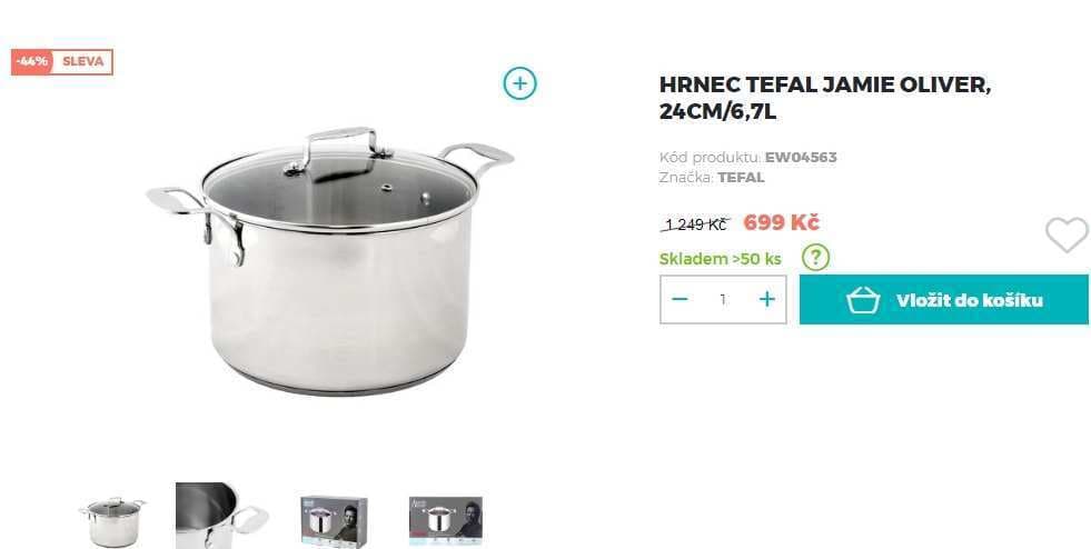 Nerez hrnec Tefal, Jamie Oliver, 6,7 litru