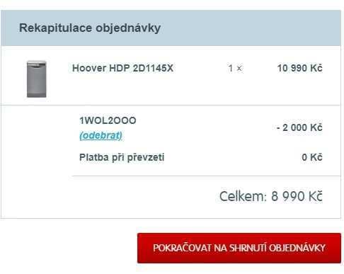 Myčka nádobí Hoover, 11 sad, A++