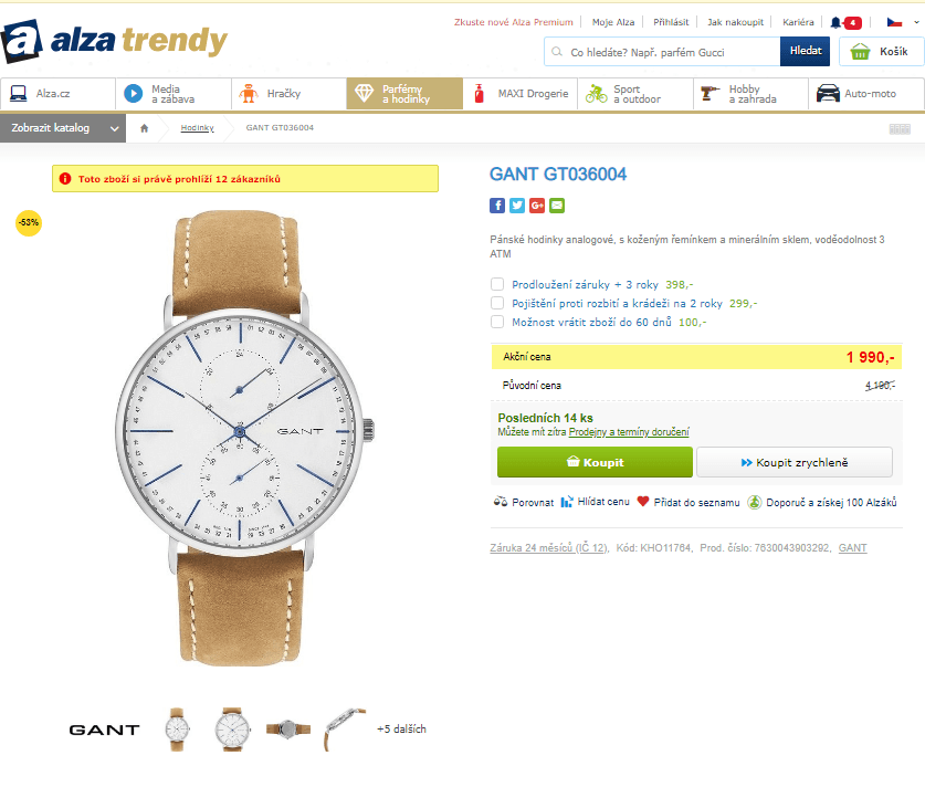 Pánské hodinky Gant GT036004