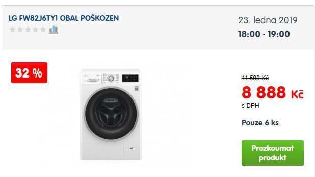 Pračka LG, 8 kg, 1200 ot., pára, A+++