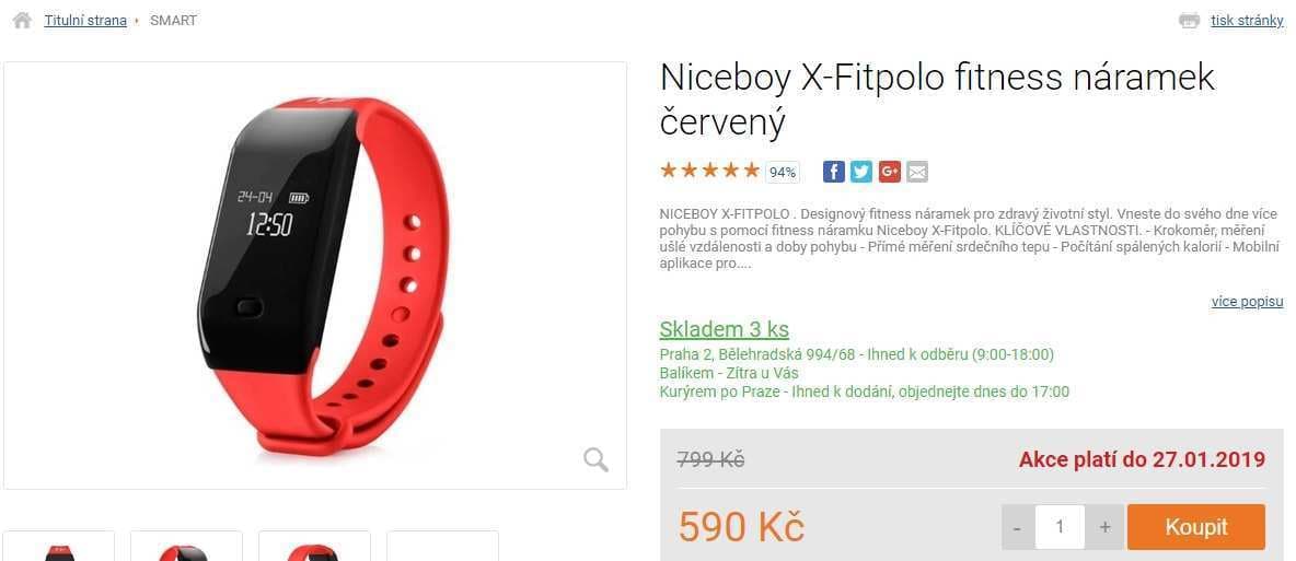 Fitness náramek Niceboy X-Fitpolo