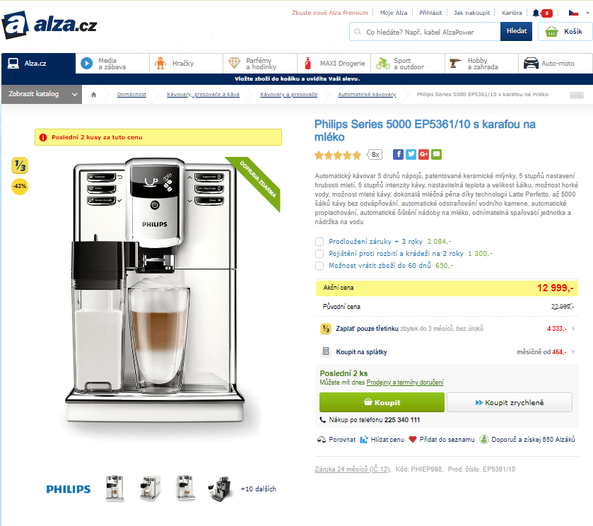 Automatický kávovar Philips EP5361/10