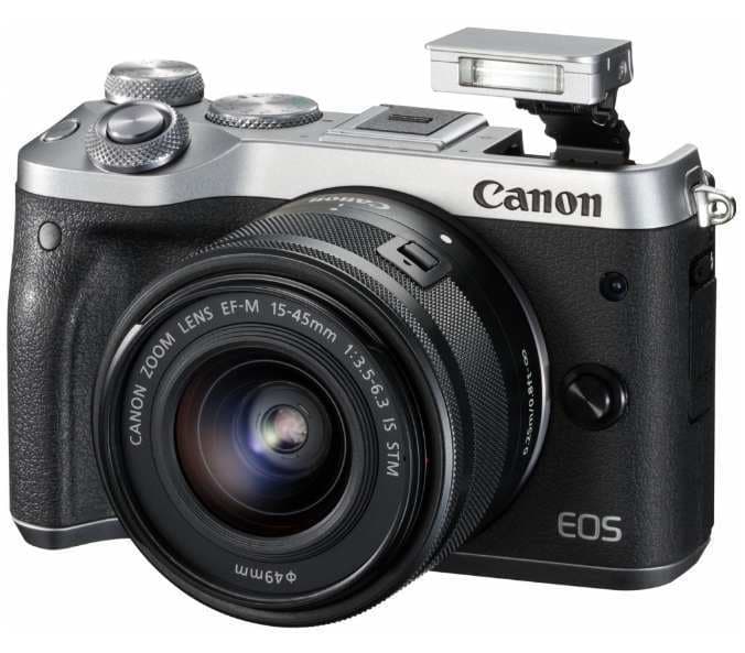 Canon EOS M6 + objektiv, 24,2MPx