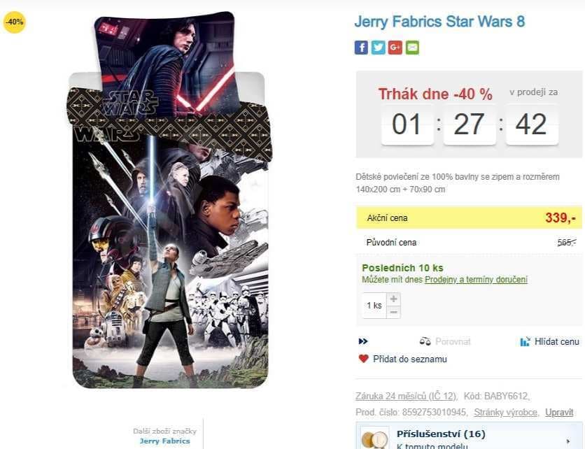 Povlečení Jerry Fabrics Star Wars 8