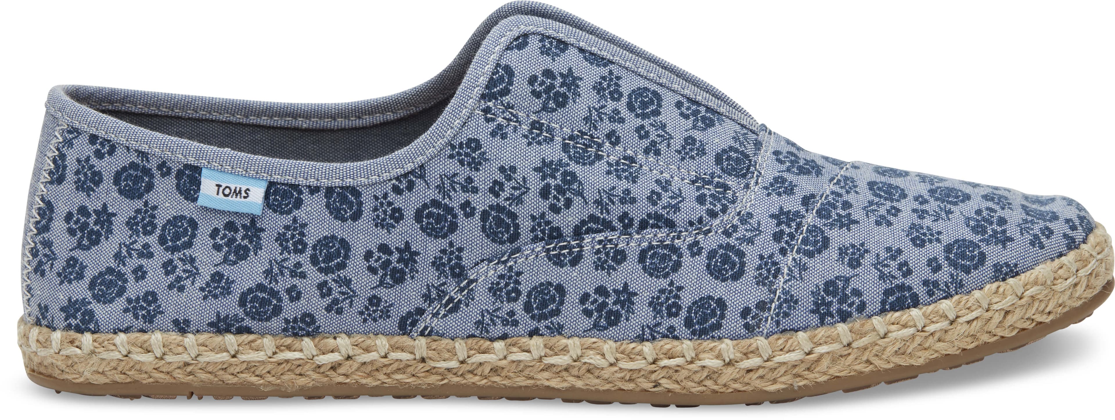 Dámské Slip-on TOMS Navy Ditsy Floral Palmera
