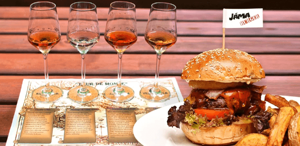 Burger a ochutnávka rumů pro 2 osoby