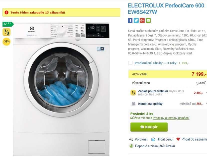 Electrolux, 7kg, 1200 ot., pára, A+++
