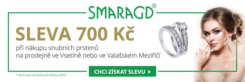 700 Kč na nákup snubních prstenů