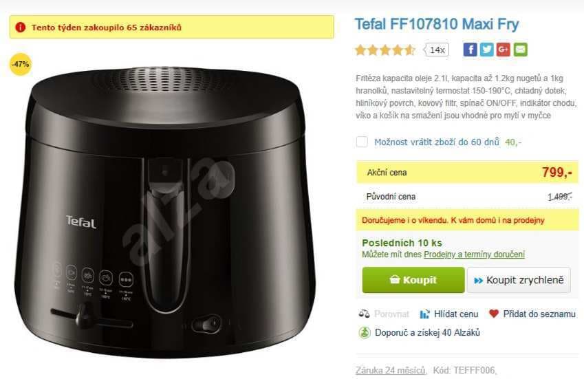 Fritéza Tefal FF107810 Maxi Fry.